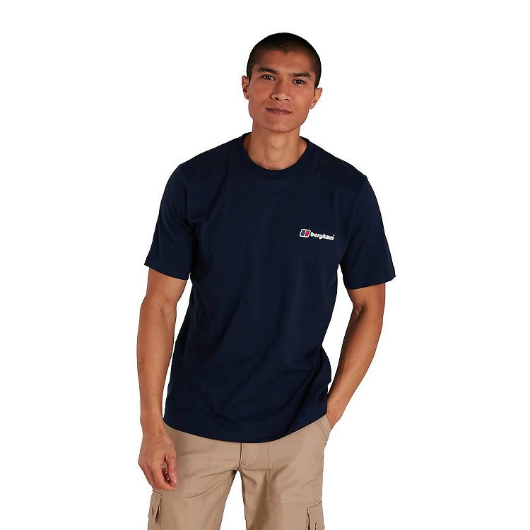 Pánska Tričko Berghaus Organic Classic Logo Tmavo Modre Slovensko 6125JWFOY